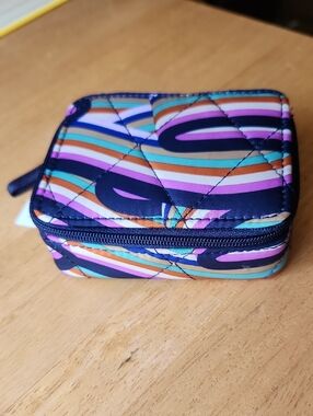 Vera Bradley Ultralight Essential Travel Pill Case Retro Ribbons